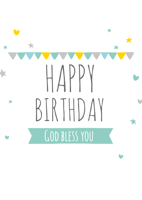 Religieuze kaarten - Religie kaarten Christelijk HBD God bless you