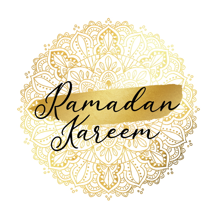 Religieuze kaarten - Stijlvolle Ramadan kaart illustratie hennah goud 