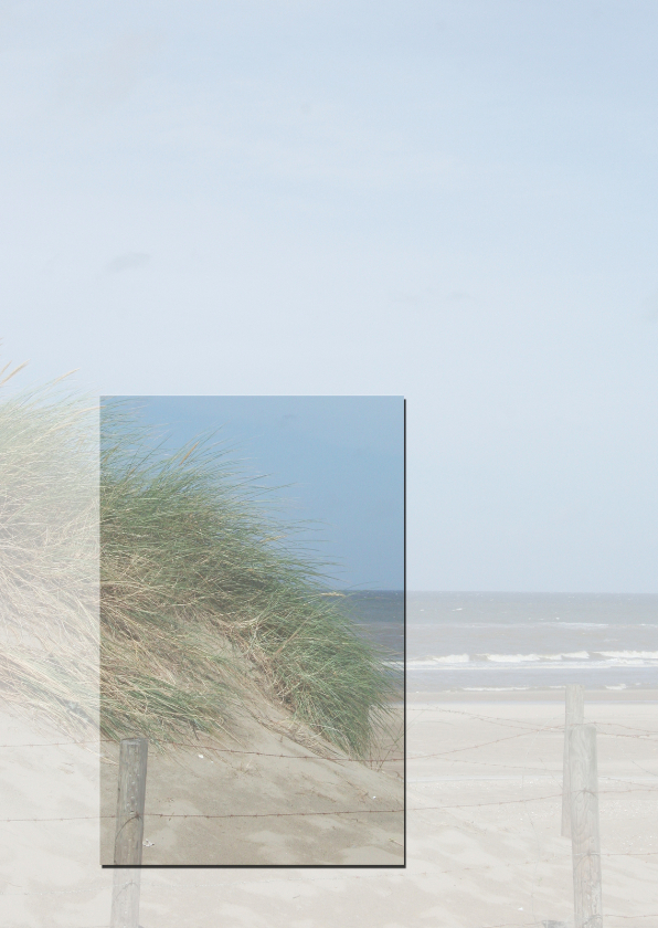 Bedankkaart rouw met duinen - Rouwkaarten Rouwkaarten - Bedankkaart rouw met duinen