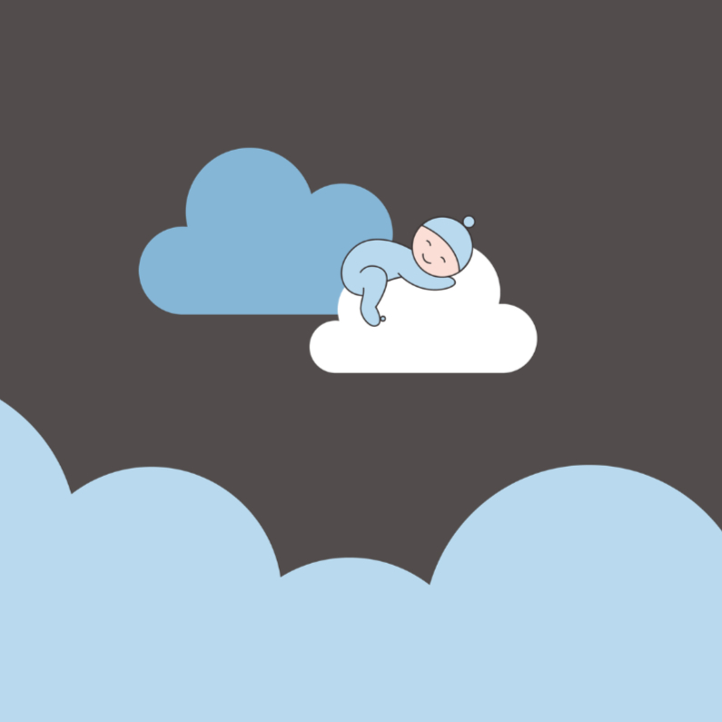 Jongetje op wolk - Rouwkaarten Rouwkaarten - Jongetje op wolk