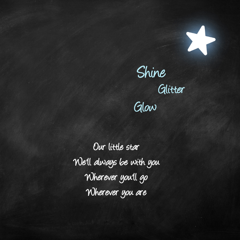 Little Star-Jongen - Rouwkaarten Rouwkaarten - Little Star-Jongen