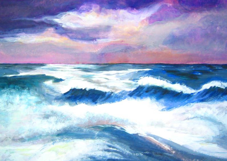 Mooie rouwkaart met zee, zon, wind, water en wolken - Rouwkaarten Rouwkaarten - Mooie rouwkaart met zee, zon, wind, water en wolken
