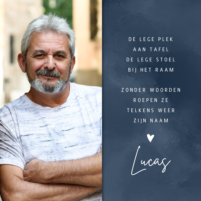 Rouw bedankt met foto en gedicht - Rouwkaarten Rouwkaarten - Rouw bedankt met foto en gedicht