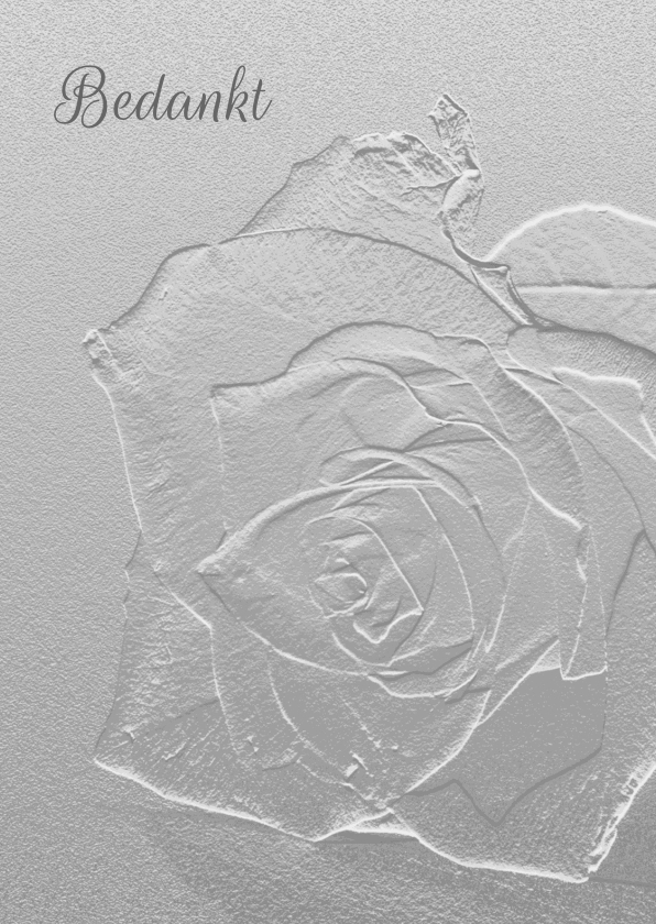 Rouwkaarten - Rouw breekbaar glazen roos