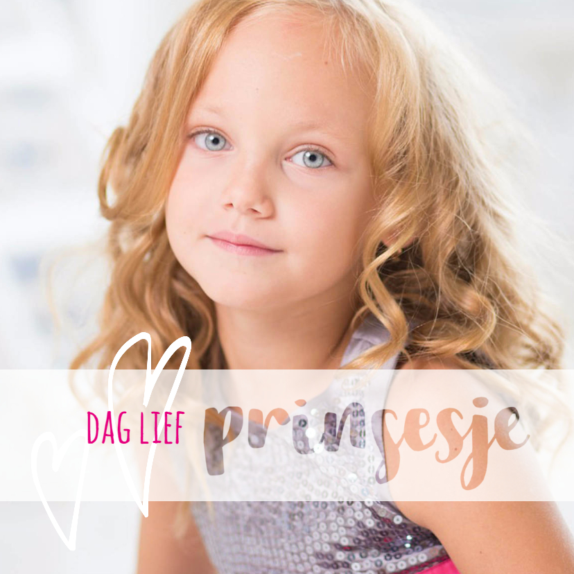 Rouwkaart dag lief prinsesje - Rouwkaarten Rouwkaarten - Rouwkaart dag lief prinsesje