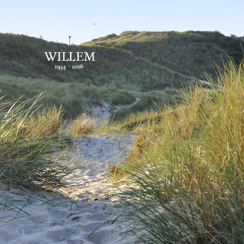 Rouwkaarten - Rouwkaart Duinen en helmgras