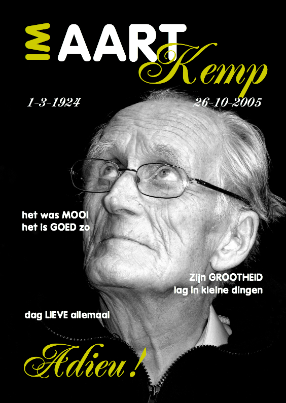 Rouwkaart Eigen foto Cover Magazine 2 - OT - Rouwkaarten Rouwkaarten - Rouwkaart Eigen foto Cover Magazine 2 - OT