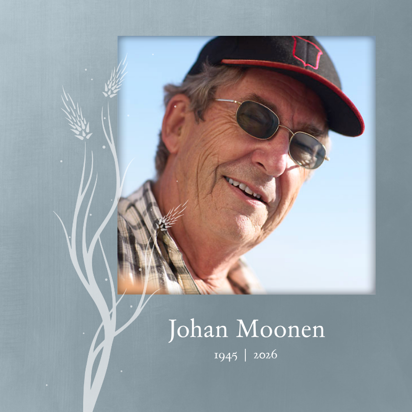 Rouwkaarten - Rouwkaart met bloemranken