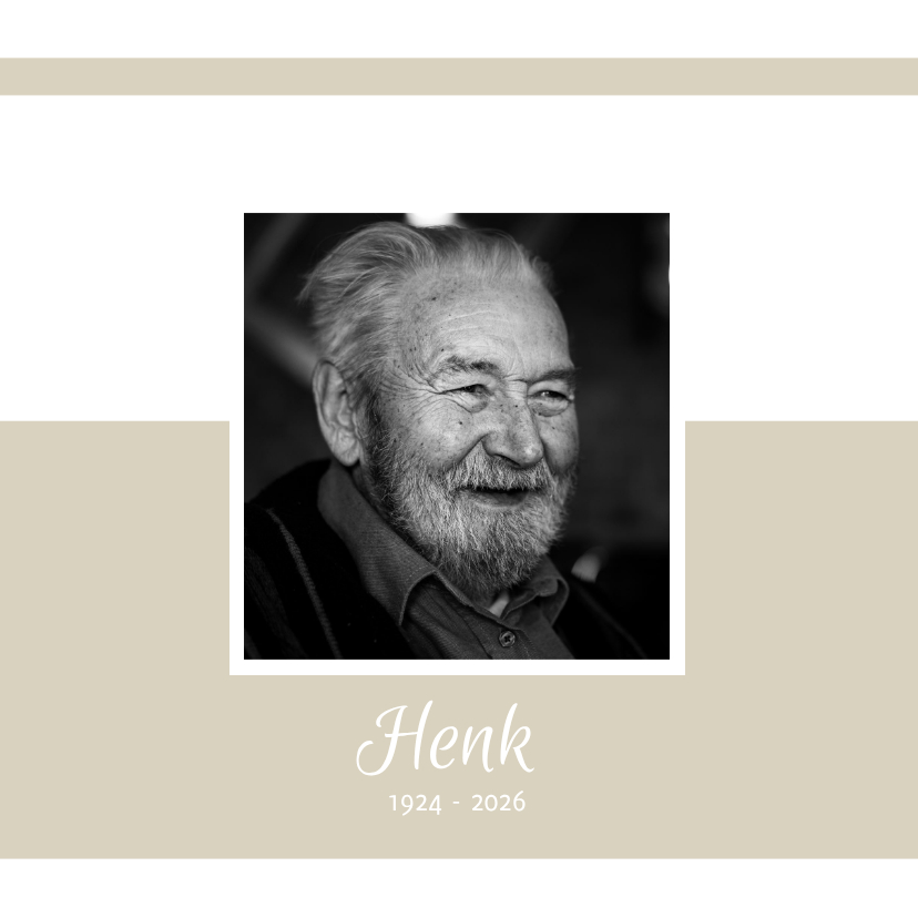 Rouwkaart met foto (kleur naar keuze) - Rouwkaarten Rouwkaarten - Rouwkaart met foto (kleur naar keuze)