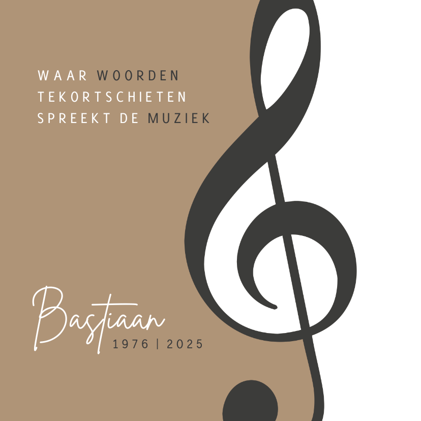 rouwkaart muziek - Rouwkaarten Rouwkaarten - rouwkaart muziek