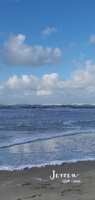 Rouwkaarten - Rouwkaart Noordzeestrand