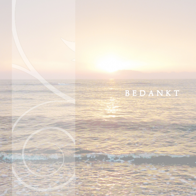 Rouwkaart om te bedanken zee - Rouwkaarten Rouwkaarten - Rouwkaart om te bedanken zee