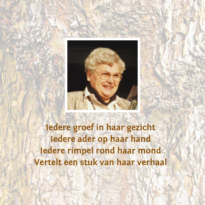 rouwkaart rimpel vertelt verhaal - Rouwkaarten Rouwkaarten - rouwkaart rimpel vertelt verhaal