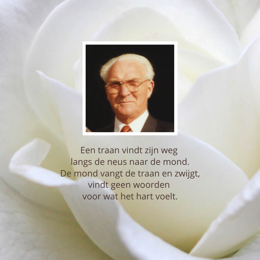 rouwkaart sprakeloos verdriet - Rouwkaarten Rouwkaarten - rouwkaart sprakeloos verdriet