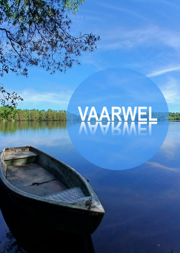 Rouwkaart vaarwel met boot - Rouwkaarten Rouwkaarten - Rouwkaart vaarwel met boot