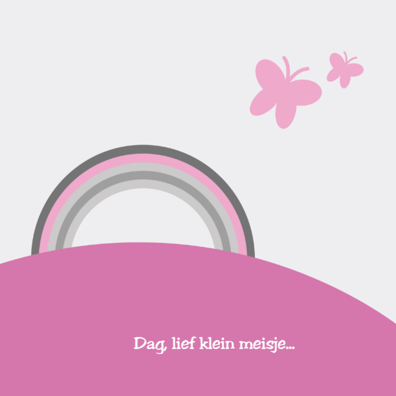 Rouwkaartje regenboog, meisje - Rouwkaarten Rouwkaarten - Rouwkaartje regenboog, meisje