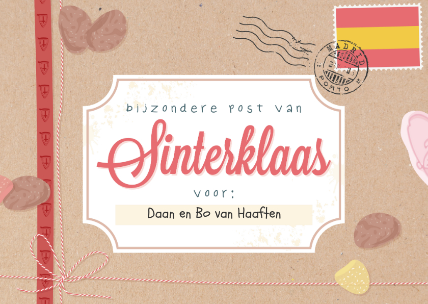 Sinterklaaskaarten - Echte post van Sinterklaas met daarin een brief van de Sint