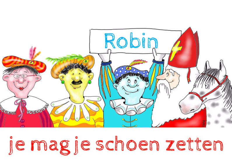 Sinterklaaskaarten - Kleurenpieten met Sint