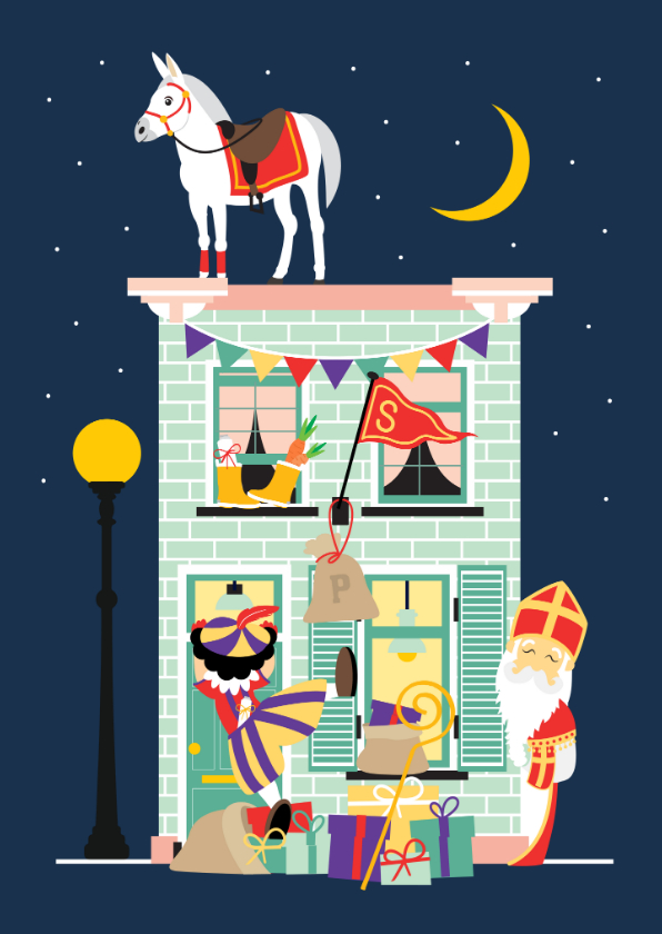 Sint en Piet komen bij je langs! - Sinterklaaskaarten Sinterklaaskaarten - Sint en Piet komen bij je langs!