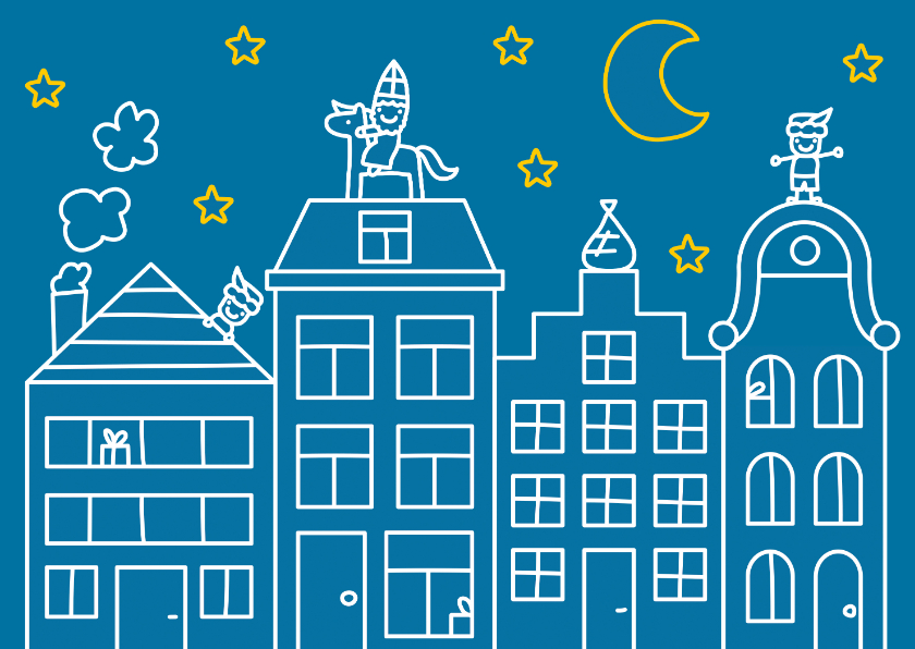 Sint huisjes - Sinterklaaskaarten Sinterklaaskaarten - Sint huisjes