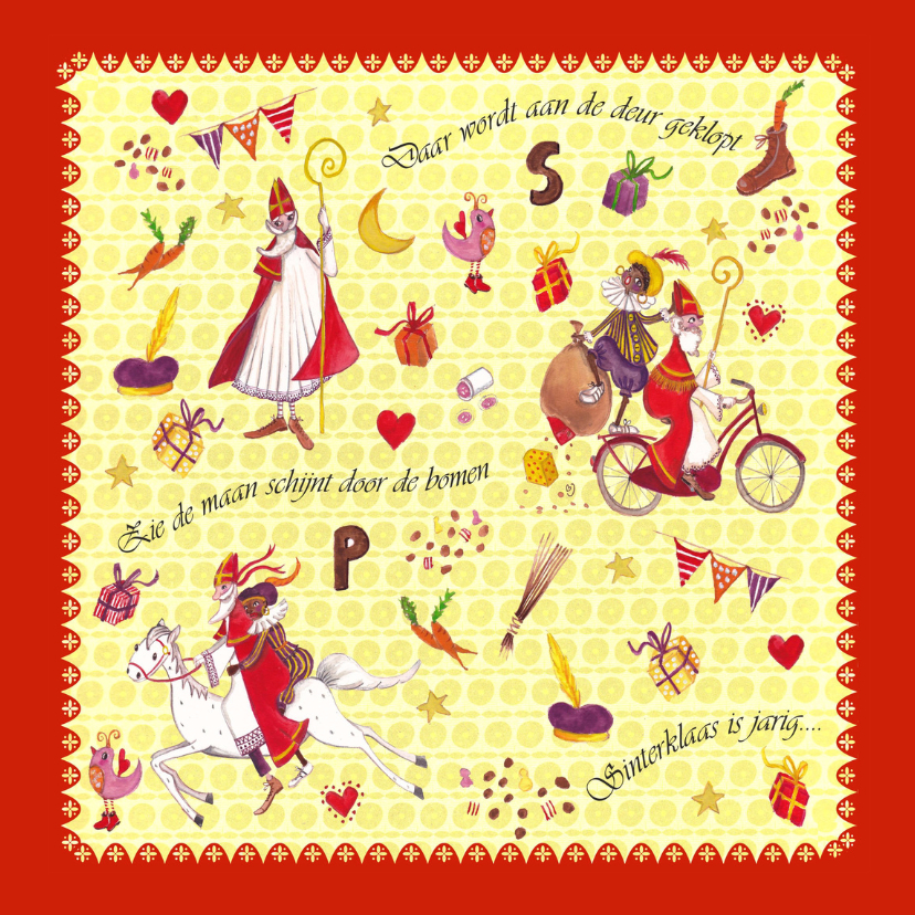 Sinterklaas 5 december Cartita Design - Sinterklaaskaarten Sinterklaaskaarten - Sinterklaas 5 december Cartita Design