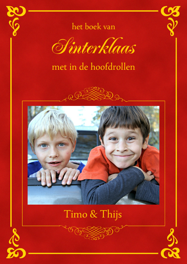 Sinterklaaskaarten - Sinterklaas boek met eigen foto