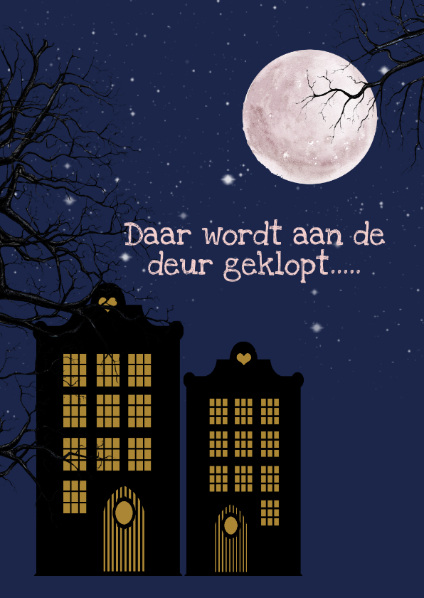 Sinterklaaskaarten - Sinterklaas klopt bij je aan