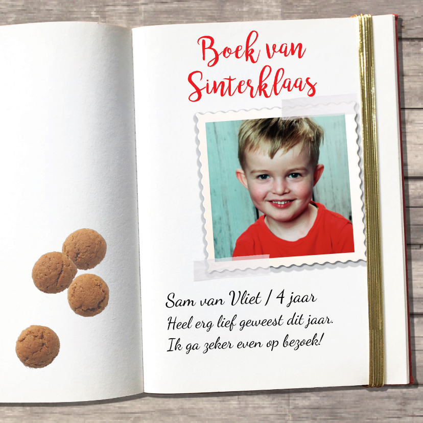 Sinterklaaskaart: boek van Sinterklaas - Sinterklaaskaarten Sinterklaaskaarten - Sinterklaaskaart: boek van Sinterklaas