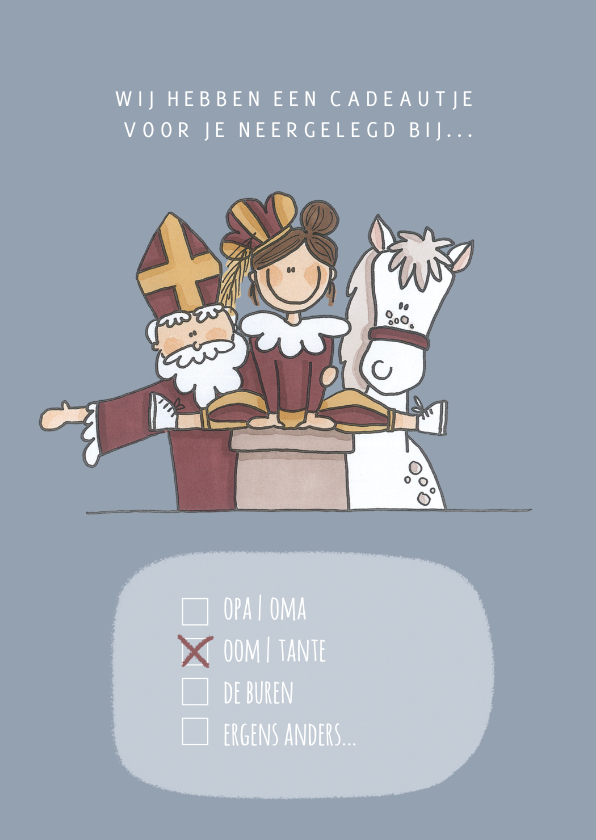Sinterklaaskaart Cadeautjes - Sinterklaaskaarten Sinterklaaskaarten - Sinterklaaskaart Cadeautjes