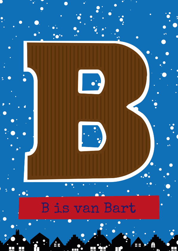 Sinterklaaskaarten - Sinterklaaskaart choco B