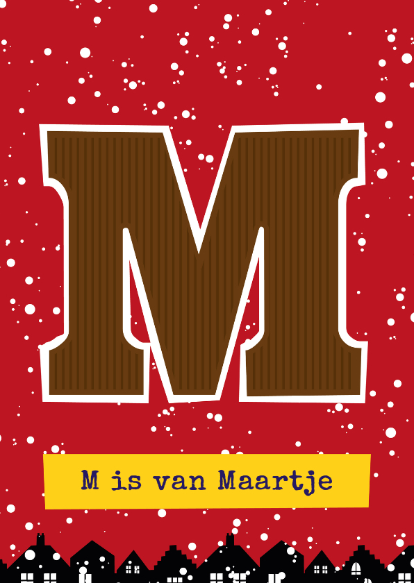 Sinterklaaskaart choco M - Sinterklaaskaarten Sinterklaaskaarten - Sinterklaaskaart choco M