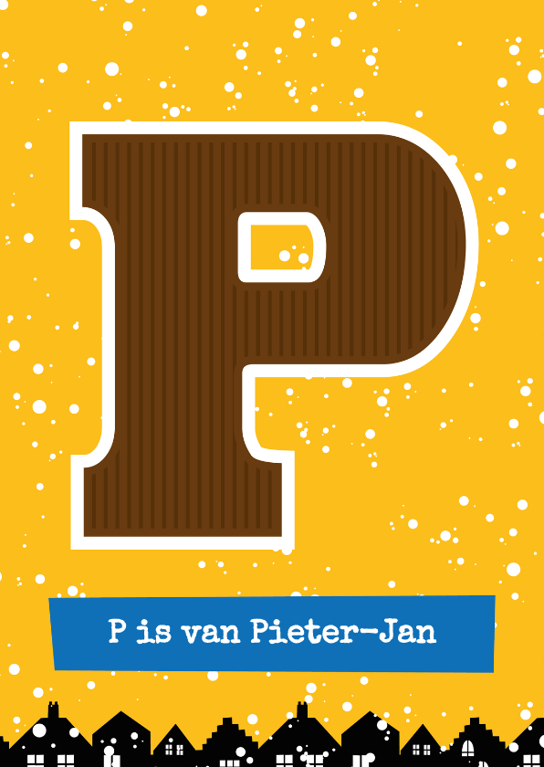 Sinterklaaskaarten - Sinterklaaskaart choco P