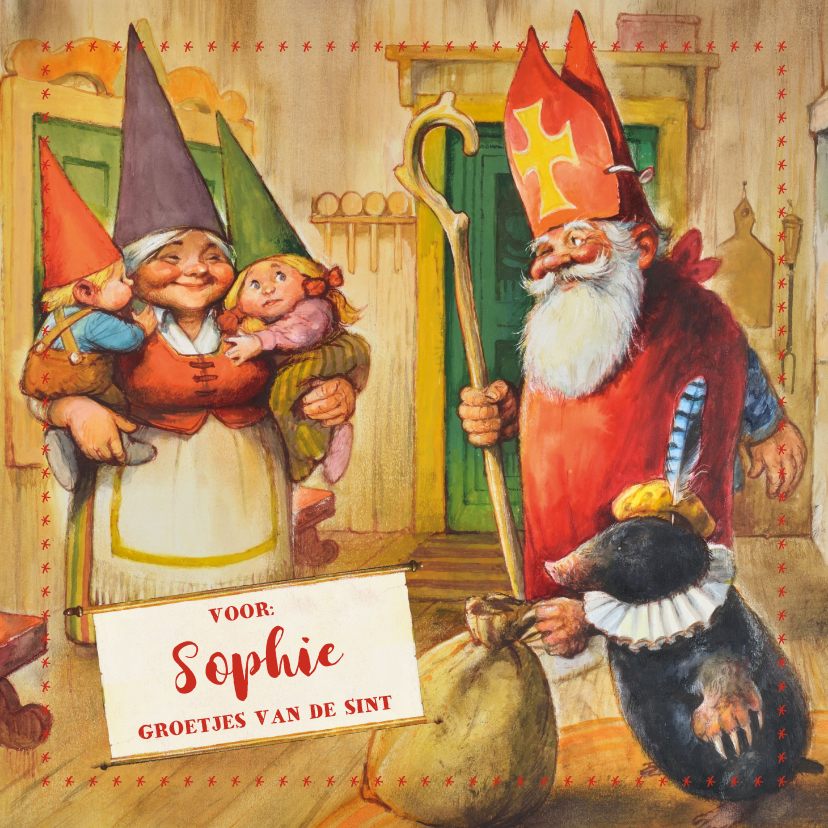Sinterklaaskaarten - Sinterklaaskaart Een kaartje van de kaboutersint!