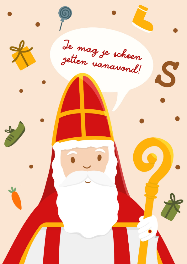 Sinterklaaskaarten - Sinterklaaskaart je mag je schoen zetten