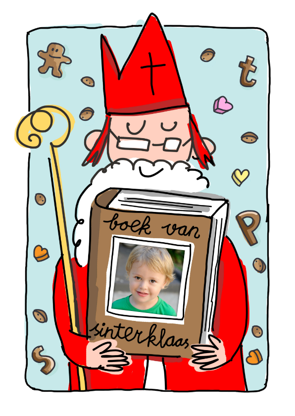 Sinterklaaskaarten - Sinterklaaskaart met het grote sinterklaasboek 