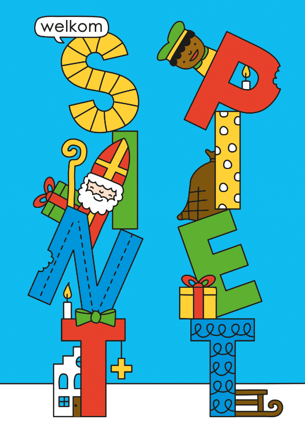 Welkom Sint + Piet - Sinterklaaskaarten Sinterklaaskaarten - Welkom Sint + Piet