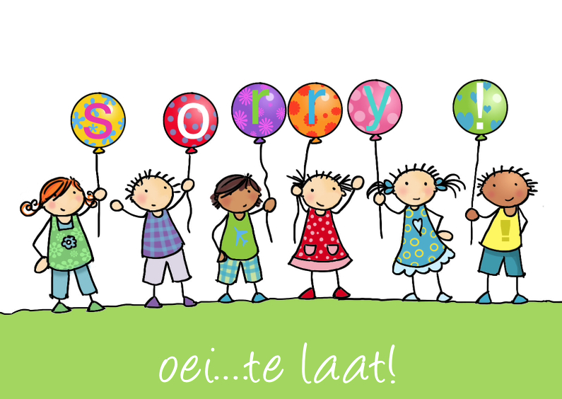 Sorry ballonnen met poppetjes - Sorry kaarten Sorry kaarten - Sorry ballonnen met poppetjes