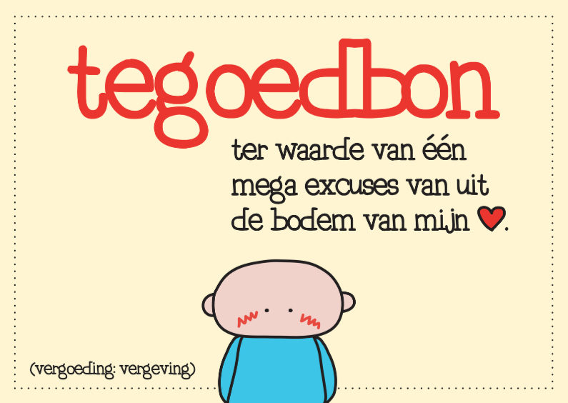 Sorry Tegoedbon - Sorry kaarten Sorry kaarten - Sorry Tegoedbon