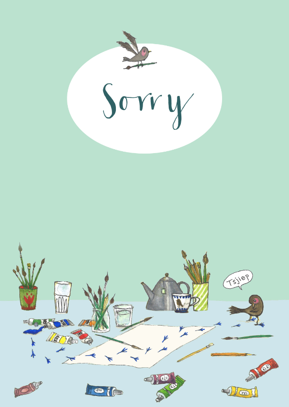 Sorry vogelpootjes - Sorry kaarten Sorry kaarten - Sorry vogelpootjes