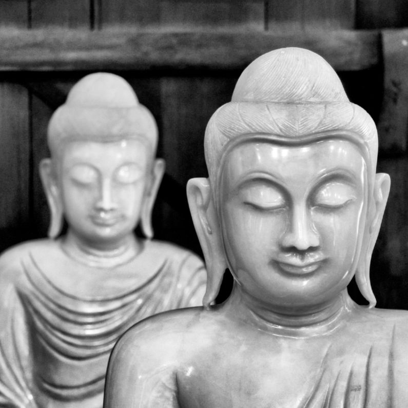 Buddha Zwart Wit - OT - Religie kaarten Religie kaarten - Buddha Zwart Wit - OT