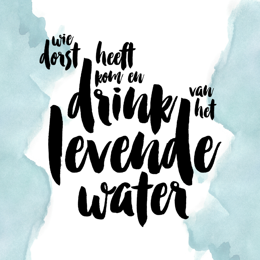 Christelijke kaart levend water - Religie kaarten Religie kaarten - Christelijke kaart levend water