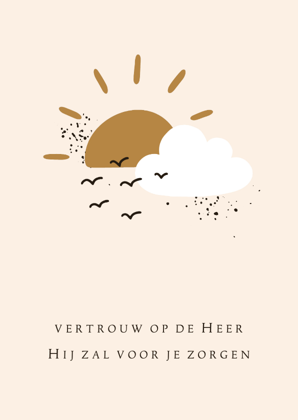 Christelijke kaart pastel zon - Religie kaarten Religie kaarten - Christelijke kaart pastel zon