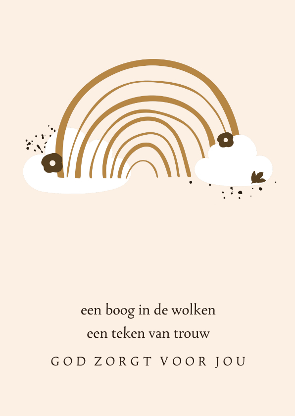 Christelijke kaart regenboog pastel - Religie kaarten Religie kaarten - Christelijke kaart regenboog pastel