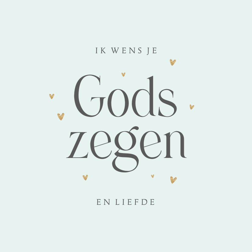 Religie kaarten - Christelijke verjaardagskaart Gods zegen