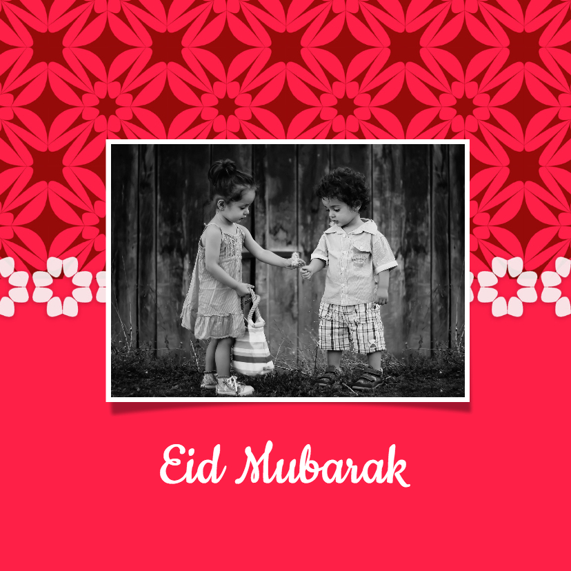 Religie kaarten - Eid Mubarak met patroon - DH