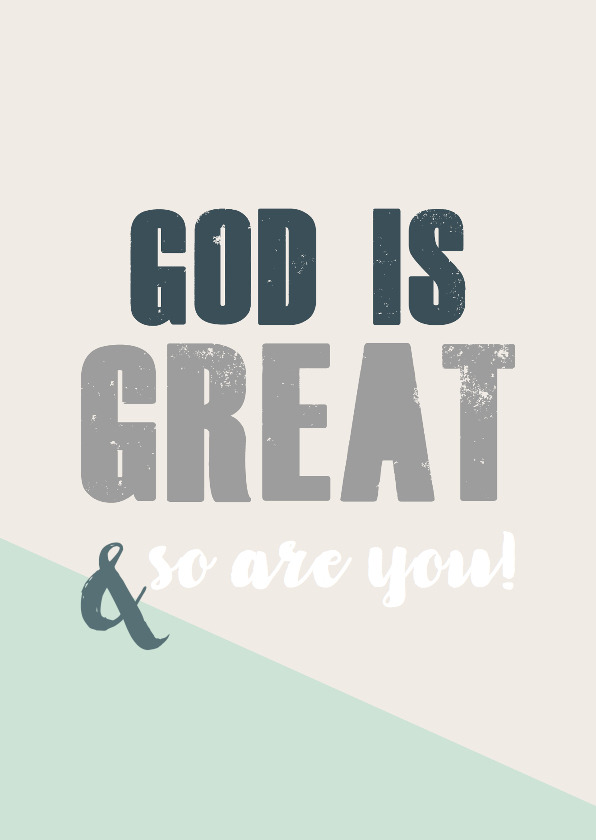 God is great - BF - Religie kaarten Religie kaarten - God is great - BF