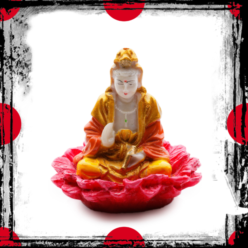 Religie kaarten - Gouden buddha op roze lotus - OT