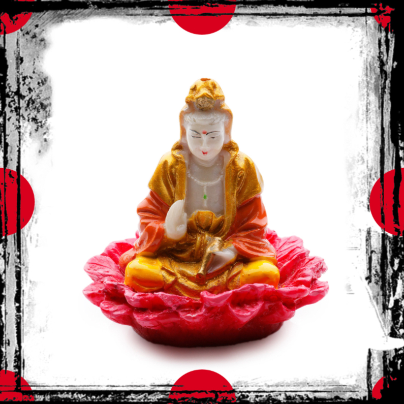 Gouden buddha op roze lotus - OT - Religie kaarten Religie kaarten - Gouden buddha op roze lotus - OT