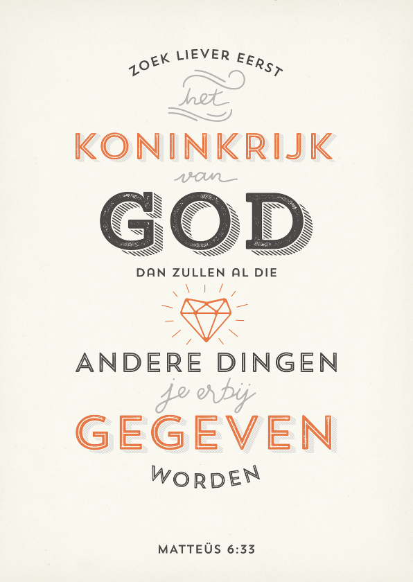 HEE Goodies Matt 6:33 - Religie kaarten Religie kaarten - HEE Goodies Matt 6:33