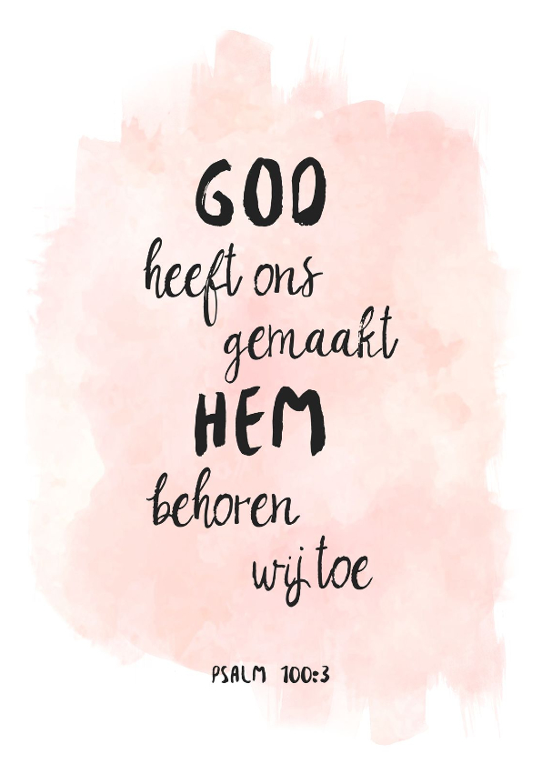 Kaart bijbeltekst Psalm 100 - Religie kaarten Religie kaarten - Kaart bijbeltekst Psalm 100